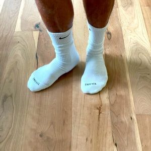 White Nike crew socks